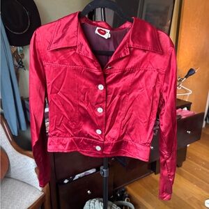 Blackheart Vintage Red Satin Women's Jacket